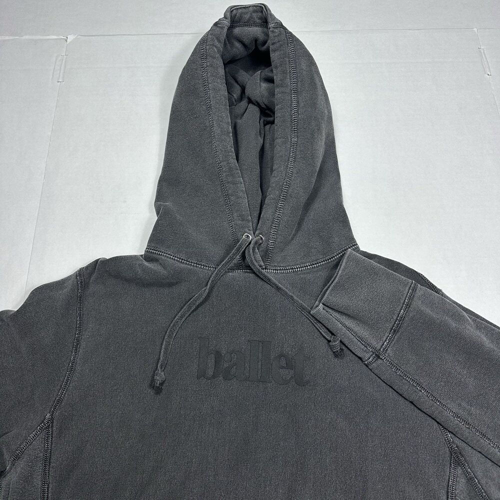 Ok, Ballet Logo Hoodie Pullover Sweater Men’s Charcoal Gray Size Small